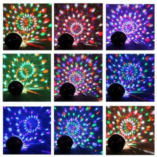 IMAGE Stylish 20W DMX Voice activated RGB LED Crystal Magic Ball Laser Effect Light For Disco DJ Party Bar KTV Christmas Show(US regulatory plug)6 Mix Colors (red, green, blue, orange, white, purple) Musical Instruments