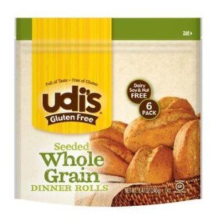 Udi's Gluten free Whole Grain Seeded Dinner Rolls, Buy EIGHT Packs, Each Pack Has 6 Rolls for 8.47 Ounces (Pack of 8 (Total 48 Dinner Rolls)) : Packaged Dinner Rolls : Grocery & Gourmet Food