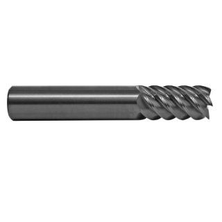 F&D Tool Company 37806 45 Degree Helix with 0.35" Corner Radius, 6 Flute Single End, 1" Cut Diameter, 1" Shank Diameter, 1 1/2" Flute Length, 4" Overall Length, : Milling Cutters: Industrial & Scientific