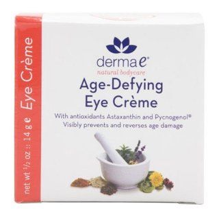 derma e Age Defying Eye Crme with Astaxanthin and Pycnogenol, 0.5 oz (14 g) (Pack of 2) : Eye Treatment Products : Beauty