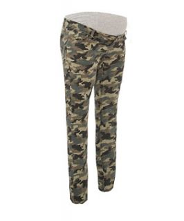 Mamalicious Khaki Camouflage Military Skinny Jeans