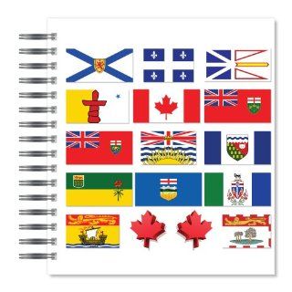 ECOeverywhere Canadian Province Flags Picture Photo Album, 18 Pages, Holds 72 Photos, 7.75 x 8.75 Inches, Multicolored (PA12603)  Wirebound Notebooks 