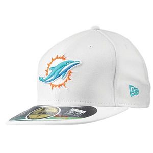 New Era NFL 59Fifty Sideline Cap   Mens   Football   Accessories   Miami Dolphins   White