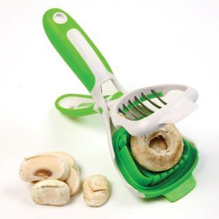 Hand Held Vegetable Slicer Perfect for Easily Slicing Small Fruits and Vegetables, Egg Slicer (Creates 6 Even Slices): Kitchen & Dining
