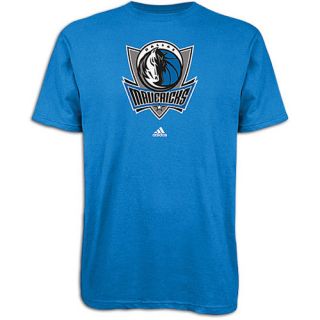 adidas NBA Primary Logo T Shirt   Mens   Basketball   Clothing   Dallas Mavericks   Bright Blue