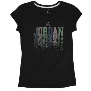 Jordan Drop Jewels T Shirt   Girls Grade School   Basketball   Clothing   Black/Game Royal/Pink Glow