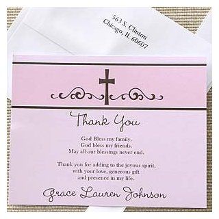 Religious Prayer Girl's Personalized Thank You Note Cards : Blank Note Card Sets : Office Products