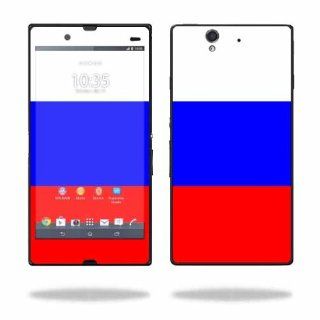 MightySkins Protective Vinyl Skin Decal Cover for Sony Xperia Z 4G LTE T Mobile Sticker Skins Russian Flag: Electronics
