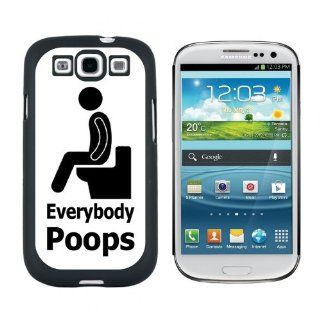 Everybody Poops   Person on Toilet   Snap On Hard Protective Case for Samsung Galaxy S3   Black: Cell Phones & Accessories