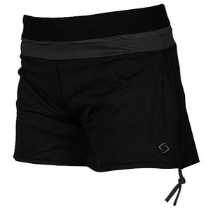 Moving Comfort Adjustable Short w/ 2 Boy Short Liner   Womens   Running   Clothing   Black