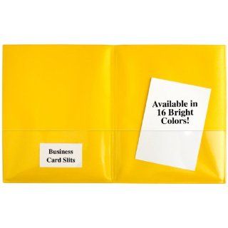 StoreSMART Yellow Plastic Archival Folders 5 pack   Letter Size Twin Pocket   (R900Y5) : Project Folders : Office Products