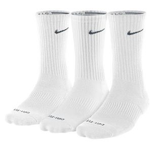 Nike 3PK Dri Fit 1/2 Cushion Crew Socks   Mens   Training   Accessories   White