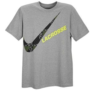 Nike Lacrosse Swoosh T Shirt   Mens   Lacrosse   Clothing   Dark Heather