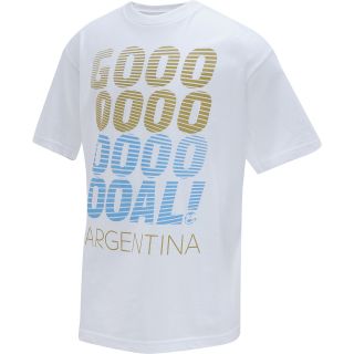 adidas Youth Argentina Goal Short Sleeve T Shirt   Size: Medium, White