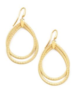 Cairo 18k Medium Gold Tiered Hoop Earrings   Marco Bicego   Red (18k )