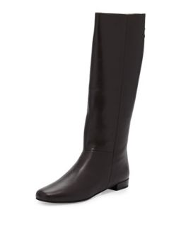 orlena flat studded bow zip knee boot, chocolate   Kate Spade   Chocolate (36.