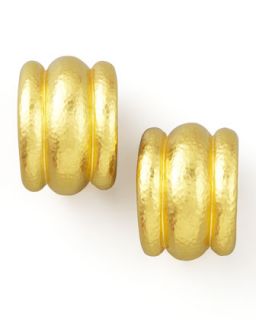 Amalfi 19k Gold Huggie Earrings   Elizabeth Locke   Gold (19k )