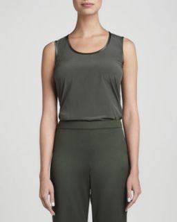 Womens Scoop Neck Knit Tank, Loden   St. John Collection   Loden multi (4)