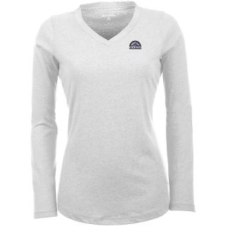 Antigua Colorado Rockies Womens Flip Long Sleeve V neck T Shirt   Size: Large,