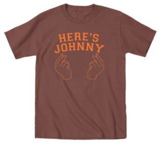 Football Here's Johnny   Mens T Shirt at  Mens Clothing store: