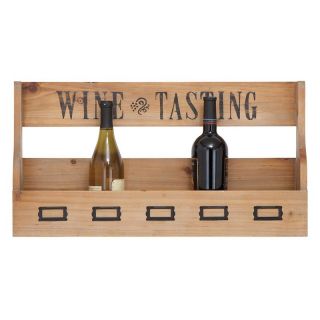 Woodland Imports Wine Tasting Wood Pallet 5 Bottle Wine Rack   Wine Racks