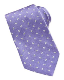 Mens Paisley Silk Tie, Purple   Isaia   Purple