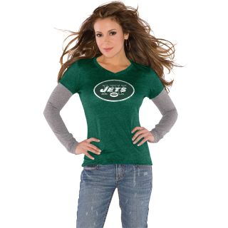 G III Touch By Alyssa Milano Womens New York Jets Primary Logo Tri Blend