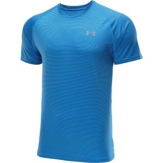 UNDER ARMOUR Mens UA Tech Embossed HeatGear T Shirt   Size Xl, Electric Blue