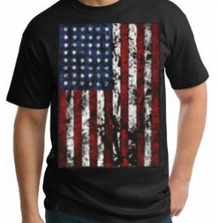 American Flag Mens T shirt United States USA Tattered Flag Black Tee at  Mens Clothing store: Fashion T Shirts
