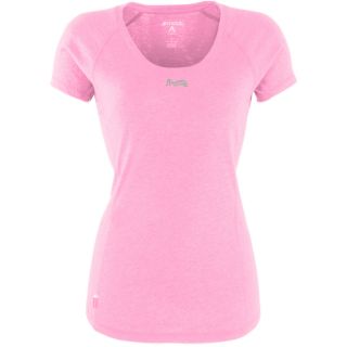 Antigua Atlanta Braves Womens Pep Shirt   Size: Large, Mid Pink Heather (ANT