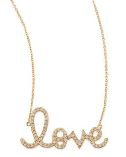 Large 14k Yellow Gold & Diamond Love Necklace   Sydney Evan   Yellow (14k ,