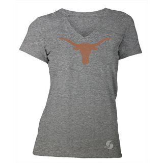 SOFFE Womens Texas Longhorns No Sweat V Neck Short Sleeve T Shirt   Size: