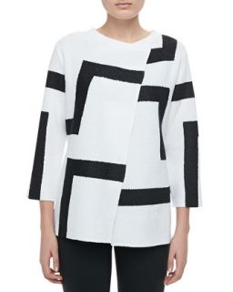 Womens Abstract Modern Jacket   Berek   White/Black (X LARGE (14/16))