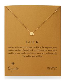 Luck Elephant Pendant Necklace   Dogeared   Gold