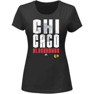 MAJESTIC ATHLETIC Womens Chicago Blackhawks Sparkling Victory T Shirt   Size: