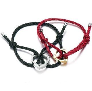 Love Symbol His and Hers Personalized Rope Bracelet Set for Two: Jewelry