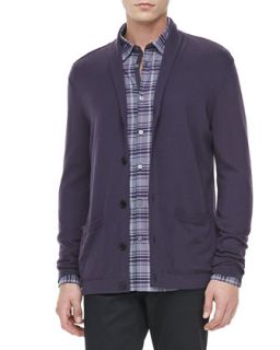 Mens Shawl Collar Sweater, Purple   John Varvatos Star USA   Purple (MEDIUM)