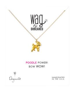 14k Vermeil Poodle Dog Necklace   Dogeared   Gold (14k )