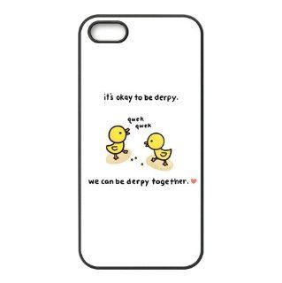 Cute Duck Swimming Cartoon Iphone 5 case Snap On Cover Faceplate Protector: Cell Phones & Accessories