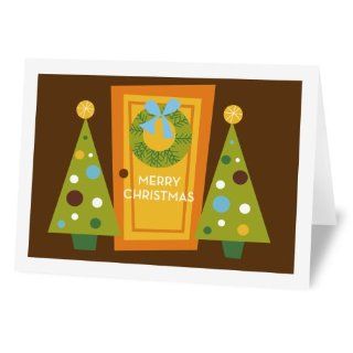 Fabulous Stationery Holiday Door, 12 Pack Holiday Note Cards (HD12WM6PH01S) : Blank Note Cards : Office Products