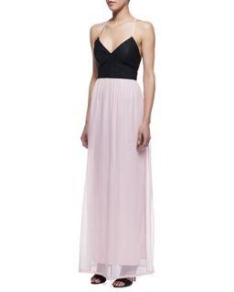 Womens Athena Maxi Dress, Black/Pale Pink   Cusp by Neiman Marcus   Black ptrn
