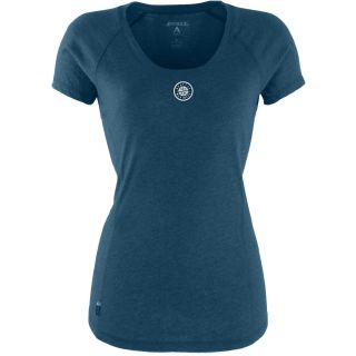 Antigua Seattle Mariners Womens Pep Shirt   Size: Large, Navy/heather (ANT