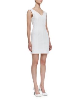 Womens Molana Sleeveless Seamed Sheath Dress, White   Theory   White (12)