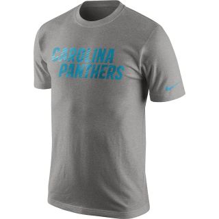 NIKE Mens Carolina Panthers Wordmark Short Sleeve T Shirt   Size: Small, Dk.
