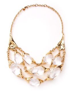 Large 3 Strand Texture Necklace   Alexis Bittar   Clear (LARGE )