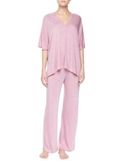 Shangri La Jersey Tunic Pajamas, Pansy, Womens   Natori   Pansy (1X)