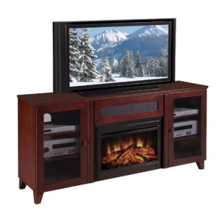 Furnitech Shaker Style 70 TV Stand with Electric Fireplace FT70SCFB
