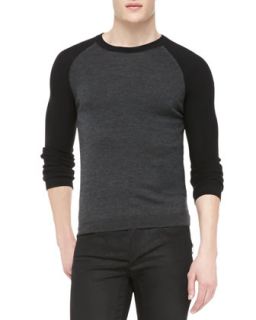 Mens Halewood Wool Silk Raglan Sweater   Belstaff   Dark grey (SMALL)