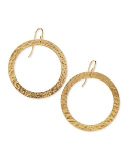 Paris Large 24k Gold Plated Single Round Earrings   Stephanie Kantis   Gold