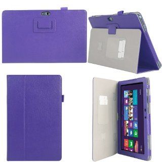 VSTN Samsung ATIV Smart PC 500T Stand Slim Book PU Leather Case Cover with Hand Strap& Card Holder (For Samsung ATIV Smart PC 500T, Purple): Computers & Accessories